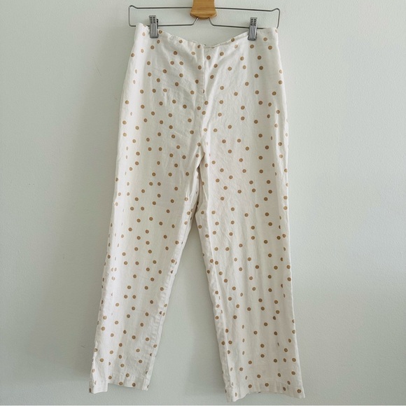 Revolve LPA Linen Polka Dot Cropped Pants Sz M - Picture 3 of 12